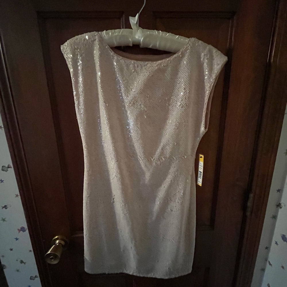 Alice + Olivia peach sequin mini dress-Vintage-NWT